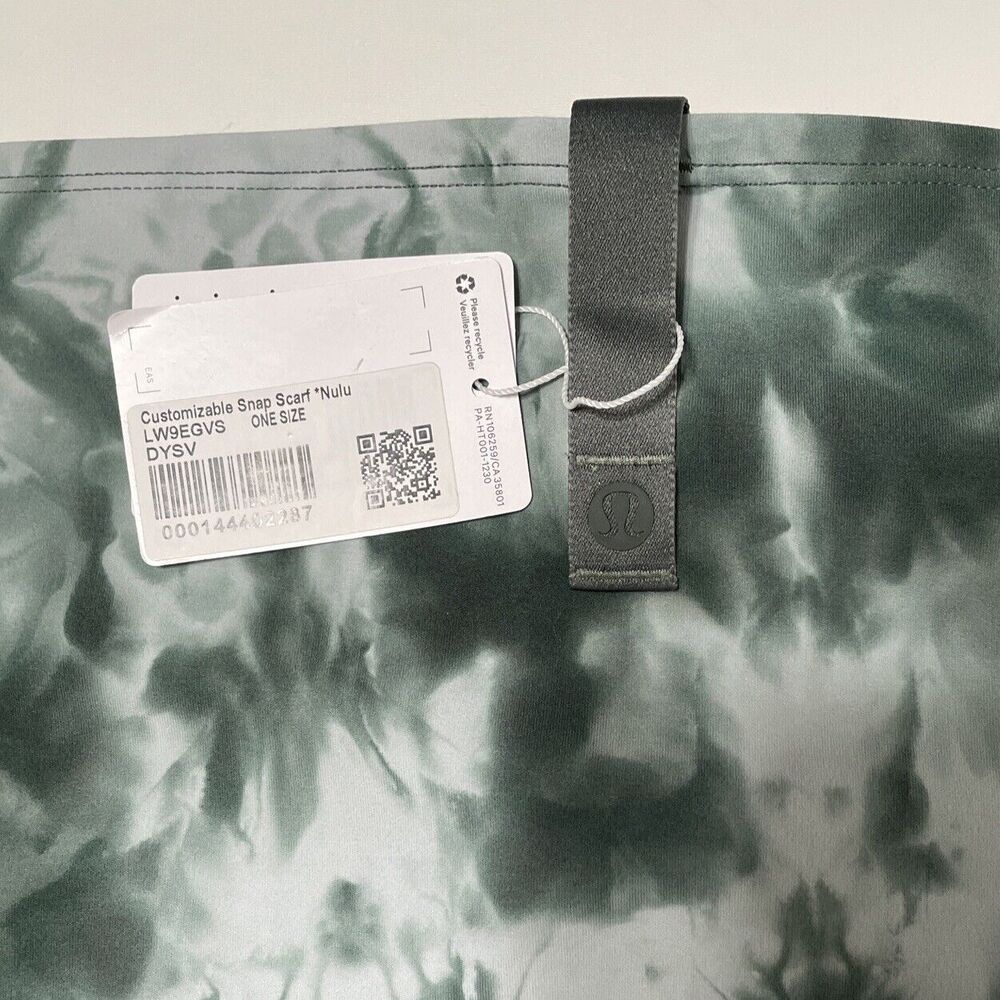 Lululemon Wrap Customizable Nulu Snap Scarf Women Spruce Green One Size NWT - Picture 2 of 9